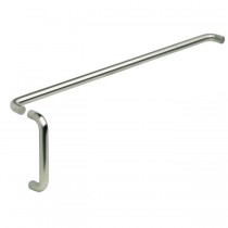 Ives 9103EZHD338 33" Push Bar and 8" Pull Combo, 1" Round and 2-1/2" Projection - Satin Nickel