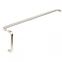 Ives 9103EZHD338 33" Push Bar and 8" Pull Combo, 1" Round and 2-1/2" Projection - Bright Chrome
