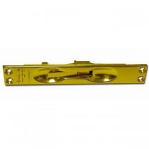 Ives FB45812 12" Manual Flush Bolt for Metal Door with 1" Width - Bright Brass