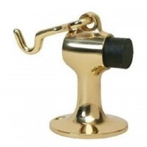 Ives FS446 Floor Stop and Heavy Duty Holder with Masonry Mounting - Bright Brass