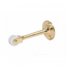 Ives RB471 4-1/2" Strait Roller Bumper - Bright Brass