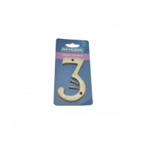 Ives SC23036619 Carded Classic House Number 3 - Satin Nickel