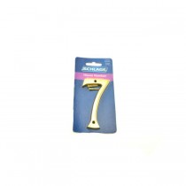 Ives SC23076605 Carded Classic House Number 7 - Bright Brass