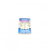 Ives SC3P1010F6 3-1/2" x 3-1/2" Square Hinge Carded 3 Pack - Satin Nickel