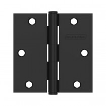 Ives SC3P1010F6 3-1/2" x 3-1/2" Square Hinge Carded 3 Pack - Flat Black