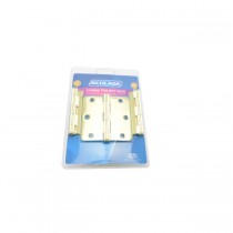 Ives SC3P1012F6 3-1/2" x 3-1/2" 1/4 Radius Hinge Carded 3 Pack - Bright Brass