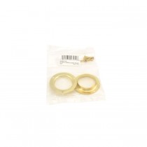 Ives SP585F3 Steel Closet Pole Sockets - Bright Brass