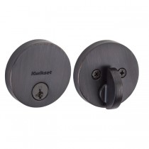 Kwikset 258RDT Uptown Round Contemporary Low Profile Single Cylinder SmartKey Deadbolt KA3