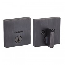 Kwikset 258SQT Downtown Square Contemporary Low Profile Single Cylinder SmartKey Deadbolt KA3