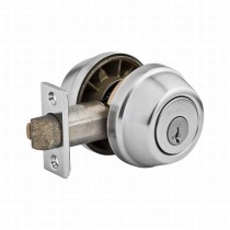 Kwikset 599-S Double Cylinder Deadbolt SmartKey with SCAL Latch and 3028 Strike