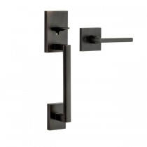 Kwikset 815SCEHFL Passage San Clemente Handleset with Halifax Interior Trim No Deadbolt