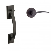 Kwikset 815TVHKTLLH Left Hand Passage Tavaris Handleset with Interior Left Hand Katara Trim, No Deadbolt