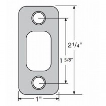 Kwikset 85063 1" x 2-1/4" Radius Corner Deadbolt Strike