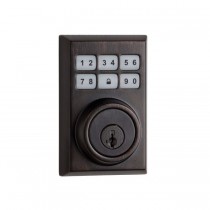 Kwikset 910SCNTZW Smartcode Keypad Electronic Contemporary Deadbolt with Z-Wave, Home Connect, and SmartKey Backup