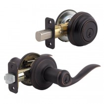 Kwikset CP991TNL-S Combo Tustin Entry with Single Cylinder Deadbolt