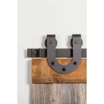 Leatherneck 0119-0094 Horseshoe 403-Q Hanger with Quiet Wheel for Flat Track - Flat Black