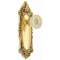 Nostalgic Victorian Plate w/Crystal Privacy Knob