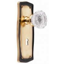 Nostalgic Prairie Plate w/Crystal Privacy Knob