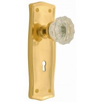 Nostalgic Prairie Plate w/Crystal Passage Knob