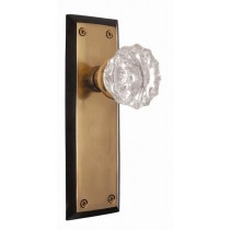 Nostalgic New York Plate w/Crystal Privacy Knob