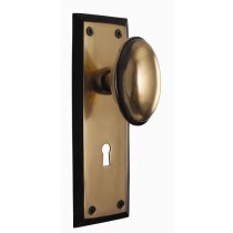 Nostalgic New York Plate w/Homestead Privacy Knob