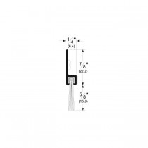 Pemko 18062SNNB 48" 180 Degree Aluminum Retainer Weatherstrip with 5/8" Nylon Brush Satin Nickel