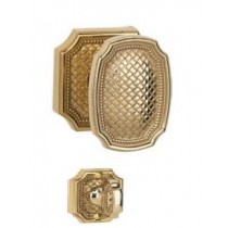Von Morris Weave Knob w/ Large Weave Rose Privacy (Mortise Bolt) - 072725