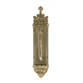 Brass Accents Gothic Pull w/Plate 16" - A04-P5601