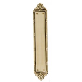 Brass Accents Ribbon & Reed Push Plate A05-P7230