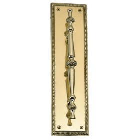 Brass Accents Academy Pull with Plate A06-P0241