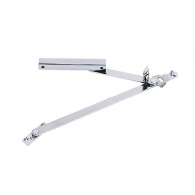 Glynn-Johnson 815S-652 Size 5 Short Body Heavy Duty Surface Overhead Stop - Chrome Like Coating