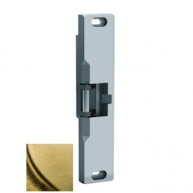HES 3104SF24D606LCBMA 310-4S 24D Fail Safe Electric Strike with Latchbolt and Locking Cam Monitor - Satin Brass