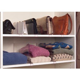 12-Pack Clear Acrylic 12" Shelf Dividers