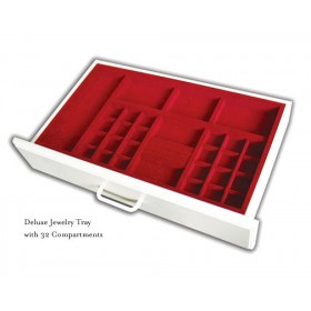 Deluxe Jewelry Tray 22" with 32 Compartments (4-Pack)