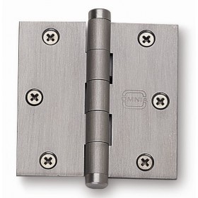 Omnia Solid Brass 3 1/2" Plain Bearing Hinge