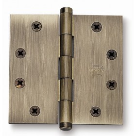 Omnia Solid Brass 4 1/2" Plain Bearing Hinge