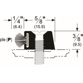 Pemko 184AT 36" Threshold Stop Strip with ThermoSeal Aluminum