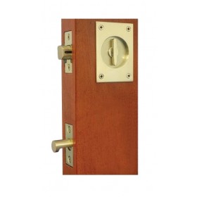Accurate 161 Series Pocket Door Tubular Privacy Set w/ Edge Pull