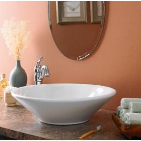 Decolav Round Vitreous China Vessel w/Overflow