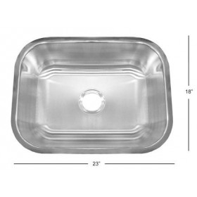 Deltana 23" Solid Stainless Steel Undermount Sink