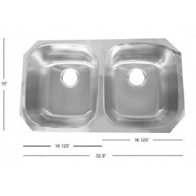 Deltana Solid Stainless Steel Double Sink