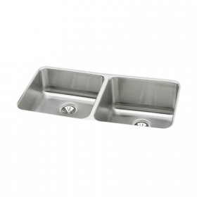 Elkay Gourmet Lustertone Double Bowl Undermount Sink - ELUH311810L