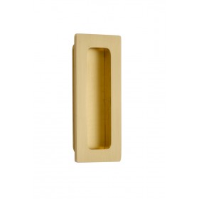 Emtek Modern Rectangular Brass 4" Flush Pull - 220304