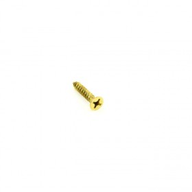 Hager 181158243 Box of 100, 1-1/4" Size 12 Wood Screws, # 090714 - Bright Brass