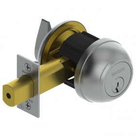 Hager 31154 Single Cylinder Deadbolt - Satin Brass