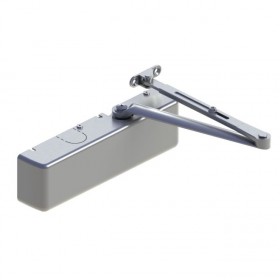 Hager 5100P16ALMQR Right Hand Parallel Surface Mount 1-6 Adjustable Extra Heavy Duty Hold Cush Stop Door Closer - Aluminum