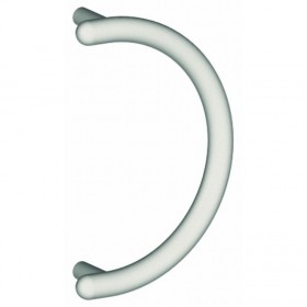 Hager 923B10BTB12 C Shaped Flanged Door Pull with Back to Back Mounting and 12" Center to Center - Satin Bronze