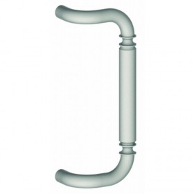 Hager 934B26BTB18 Colonial Style Offset Door Pull with Back to Back Mounting and 18" Center to Center - Bright Chrome