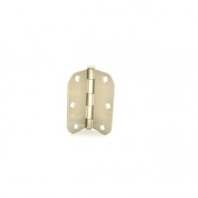 Ives 1011F 3-1/2" x 3-1/2" 5/8" Radius Corner Hinge - Satin Nickel