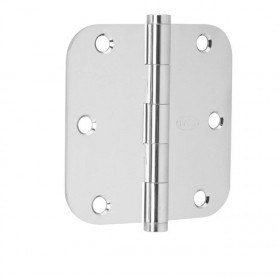 Ives 1011F 3-1/2" x 3-1/2" 5/8" Radius Corner Hinge - Bright Chrome